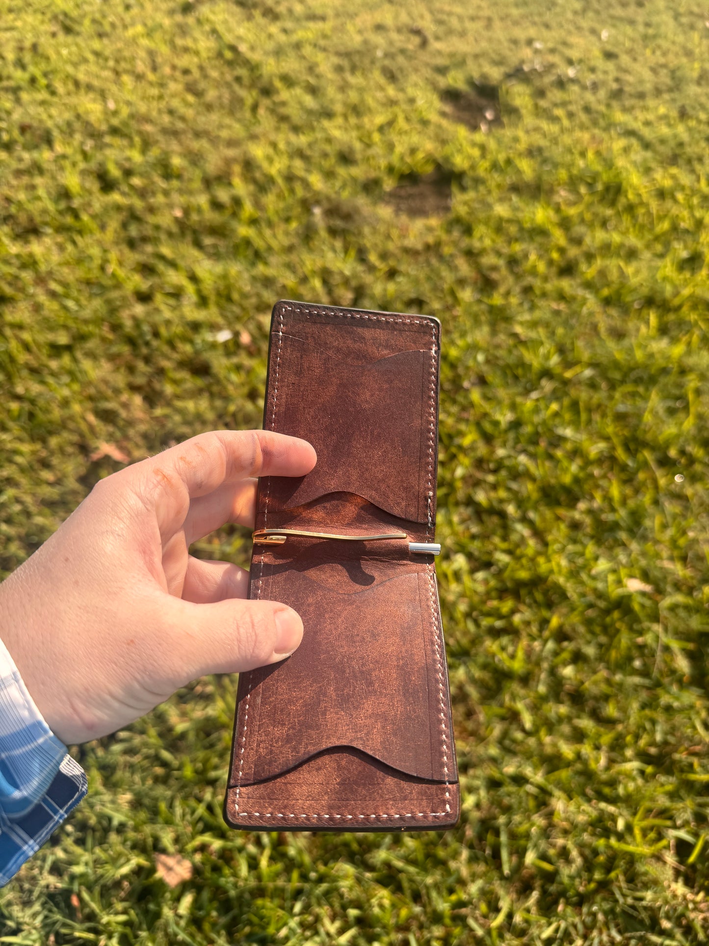 Simple money clip wallet
